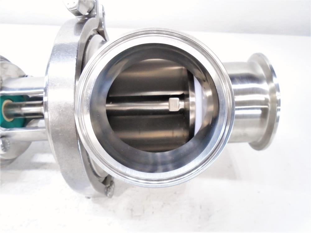 Alfa Laval Tri-Clover 3" Stainless Sanitary Valve, Model 761TR-10M-20S-3-U-316L